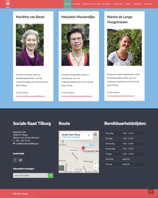 Medewerkers Sociale Raad Tilburg, Henk van Mierlo webdesign Tilburg