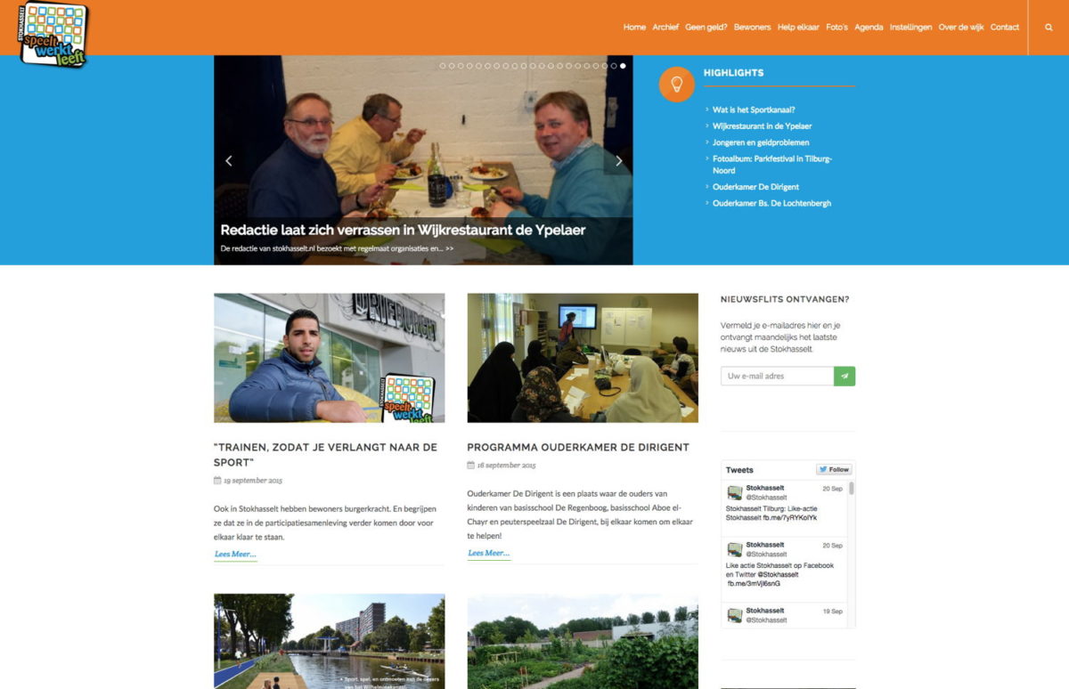 Stokhasselt website homepage, door Henk van Mierlo webdesign Tilburg