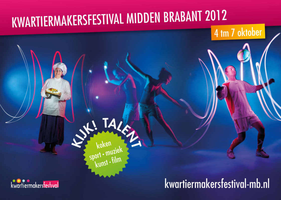 Poster Kwartiermakersfestival, door Henk van Mierlo fotografie Tilburg